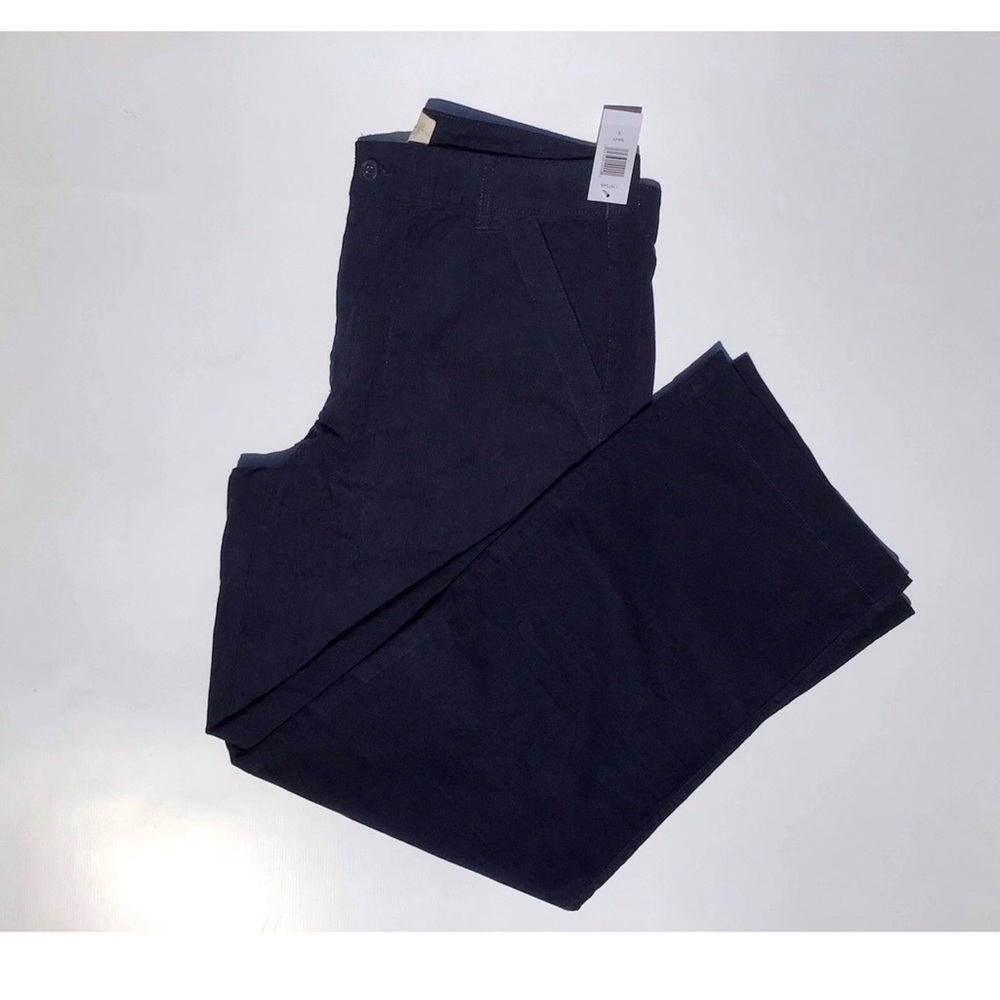 Weatherproof Vintage Women’s size 8 Wide-Leg Stretch Corduroy Navy Pants NWT